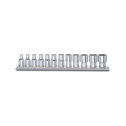 Beta | 900MB/SB | Dopsleutelset twaalfkant 1/4", 12-delig, verchroomd | 009000179