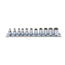 Beta | 900AS/SB11 | Dopsleutelset zeskant 1/4", 11-delig, verchroomd | 009000389