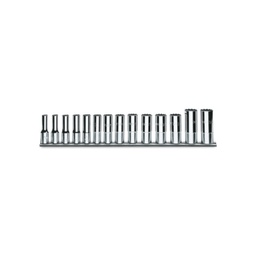 Beta | 910AL/SB14 | Doppenset slagdoppen zeskant 3/8", lang, 14-delig, met support | 009100174