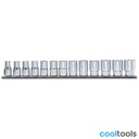 Beta 920A/SB13 | Dopsleutelset  met vierkantaandrijving  female 1/2" zeskant mond, verchroomd - 009200040