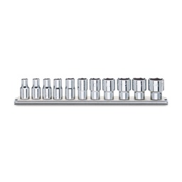 Beta | 920AS/SB11 | Dopsleutelset twaalfkant 1/2", 11-delig, verchroomd | 009200225