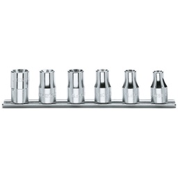 Beta | 920FTX/SB | Doppenset voor Torx-profielschroeven, 1/2", verchroomd | 009200390