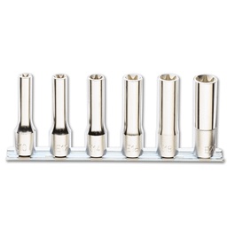 Beta | 920FTX/LSB | Doppenset voor Torx-profielbouten, 1/2", lang model, verchroomd | 009200409