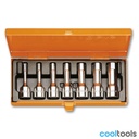 Beta 920ME/C7 | Set steeksleutels inbus steeksleutels met female square drive 1/2" verchroomd, in plaatstalen koffer
