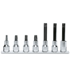 Beta | 920ES/SB | Doppenset voor binnenzeskantschroeven, 1/2", 7-delig, verchroomd | 009200598