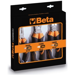 Beta | 1169BM/D3 | Set van 3 tangen: combinatie-, telefoon- en zijkniptang | 011690133