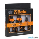 Beta 1169GBM/D3 | Tangenset bestaande uit een combinatietang, een lange punttang en een zijkniptang. Twee componenten handgreep, industriële afwerking - 011690273