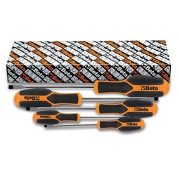 Beta | 1224/S5 | Set van 5 Morphos-schroevendraaiers voor sleufschroeven zonder kop | 012240205