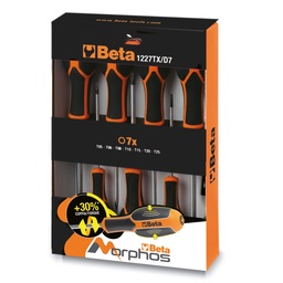 Beta | 1227TX/D7 | Set van 7 Morphos-schroevendraaiers voor Torx-schroeven | 012270207