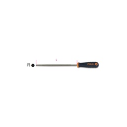 Beta | 1719BM/RR | Ronde rasp met bi-materiaal handvat, antislip | 017190351