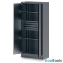 Beta C45PRO 2.0 AS2/3C | plaatstalen tweedeurs gereedschapskast met 3 laden en beugel, voor werkplaatsinrichting C45PRO 2.0 - 045000482