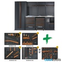 Beta C45PRO 2.0 X/267UT | Werkplaatsmeubelcombinatie C45PRO 2.0 X met assortiment van 267 gereedschappen Automotive Beta Worker - 045009157