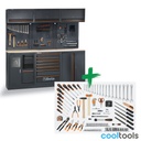 Beta C45PRO 2.0 AW/157UT | Werkplaatsmeubelcombinatie C45PRO 2.0 AW met assortiment van 157 Beta Worker universele gereedschappen - 045009168