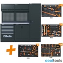Beta RSC50 2.0 DX/224UT | Werkplaatsmeubelcombinatie RSC50 2.0 met 224 stuks gereedschap - 050001080