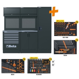 Beta | RSC50 | Werkplaatscombinatie met 223-delige gereedschapsset | RSC50 2.0 D/223UT | 050001092