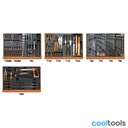 Beta 5904VU/2T | Assortiment van 104 gereedschappen voor universeel gebruik in voorgevormde ABS inlegbakken - 059041070