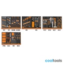 Beta 5904VU/2M | Assortiment van 144 gereedschappen voor universeel gebruik in voorgevormde EVA foam inlegbakken - 059041212
