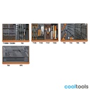 Beta 5904VG/3T | Assortiment van 102 gereedschappen voor autoherstel in voorgevormde ABS inlegbakken - 059041510
