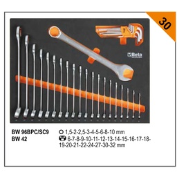 Beta | BW 5945/2024 | Gereedschapsassortiment in EVA-schalen voor C45PRO-werkplaatsmeubels | 059456302