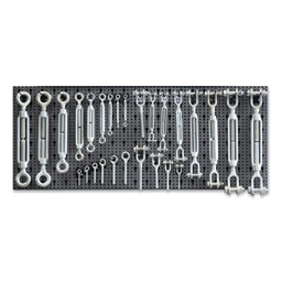 Beta | 8600+R/12 | Staalkabelassortiment, 259-delig, met haken zonder paneel | 086000012