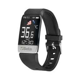 Beta | 9593SB | multifunctionele slimme armband, touchscreen, fitness tracker, hartslagmeter, stappenteller, slaapmonitoring, met siliconen band, zwart