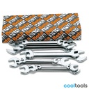 Beta 55/S8 | 8-delige set dubbele steeksleutels (art. 55) - 6x7 tot 20x22 mm