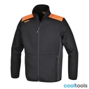 Beta 7565NG | Sweatshirt, lange rits, zwart, met antracietgrijze inzetstukken