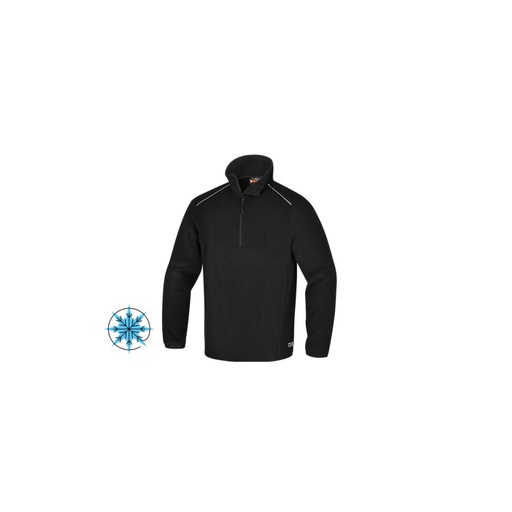 Microfleece trui met korte rits