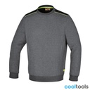 Beta 7642G | Sweatshirt met ronde hals, zwarte inzetstukken op de schouders en fluorescerende groene details