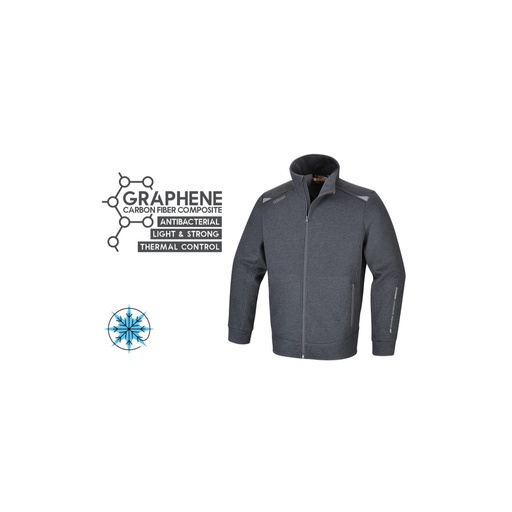 Stretch sweatshirt met lange mouwen, van grafeen