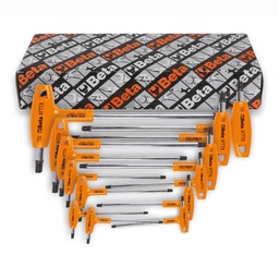 Beta | 97TTX/S | Set gebogen steeksleutels met handgreep voor Torx-busschroeven verchroomd