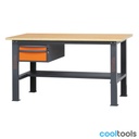 Beta C58BC-W1,6 2C | Werkbank, 1,6 m lang, met houten werkblad en 2 laden - 058000611