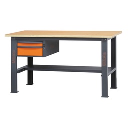 Beta | C58BC-W1,6 2C | Werkbank 1,6 m met houten werkblad en 2 laden