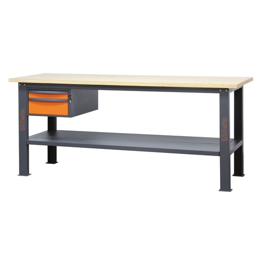 Werkbank 2,1 m, 2 laden, oranje