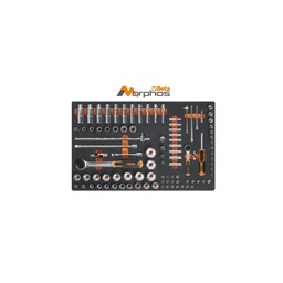 Beta | M100MH | EVA-foam inlegmodule met lange doppen van 1/4" en 1/2"