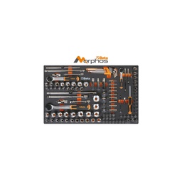Beta | M105MH | EVA-foam inlegmodule met doppen van 1/4", 3/8" en 1/2"