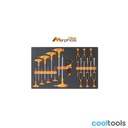 Beta M60MH | EVA-foam inlegmodule met schroevendraaiers voor Torx®-schroeven, inbussleutels en doppen