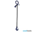 Robur 8096/G10 Ketting leng, 1 sprong met grijphaak. In kunststof koffer grade 10