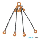 Robur 8098 Ketting leng, 4 sprong met grijphaak. In kunststof koffer