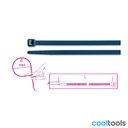 BM 1748-BX Nylon bindstrips, blauw, detecteerbaar door metaal detector