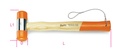 Beta | 1390HS | Kunststof hamers met verwisselbare koppen houten steel H-SAFE